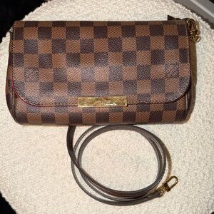 Louis Vuitton Brown Checkered Crossbody Bag